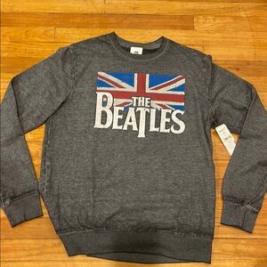 The Beatles Gray Crewneck Sweater Casual Cotton Blend